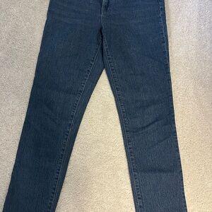 Madewell Women's Boot Cut Jeans in Dark Indigo Blue